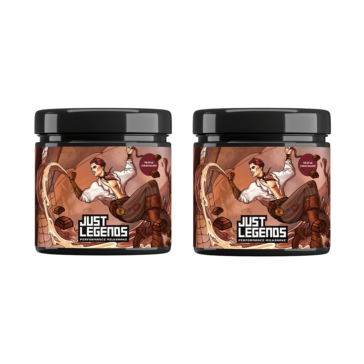 Just Legends Milkshake Double Pack | Funktionaler, veganer Multipack auf Pulverbasis ohne Zucker, mit wenig Kalorien, vielen Vitaminen und natürlichen Aromen.