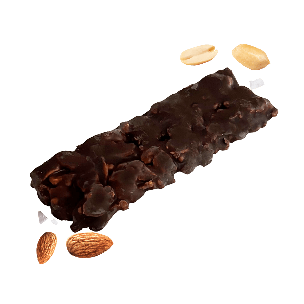 Just Legends Nussriegel Sea Salt & Dark Chocolate | Funktionaler, veganer Xmas Product auf Pulverbasis ohne Zucker, mit wenig Kalorien, vielen Vitaminen und natürlichen Aromen.