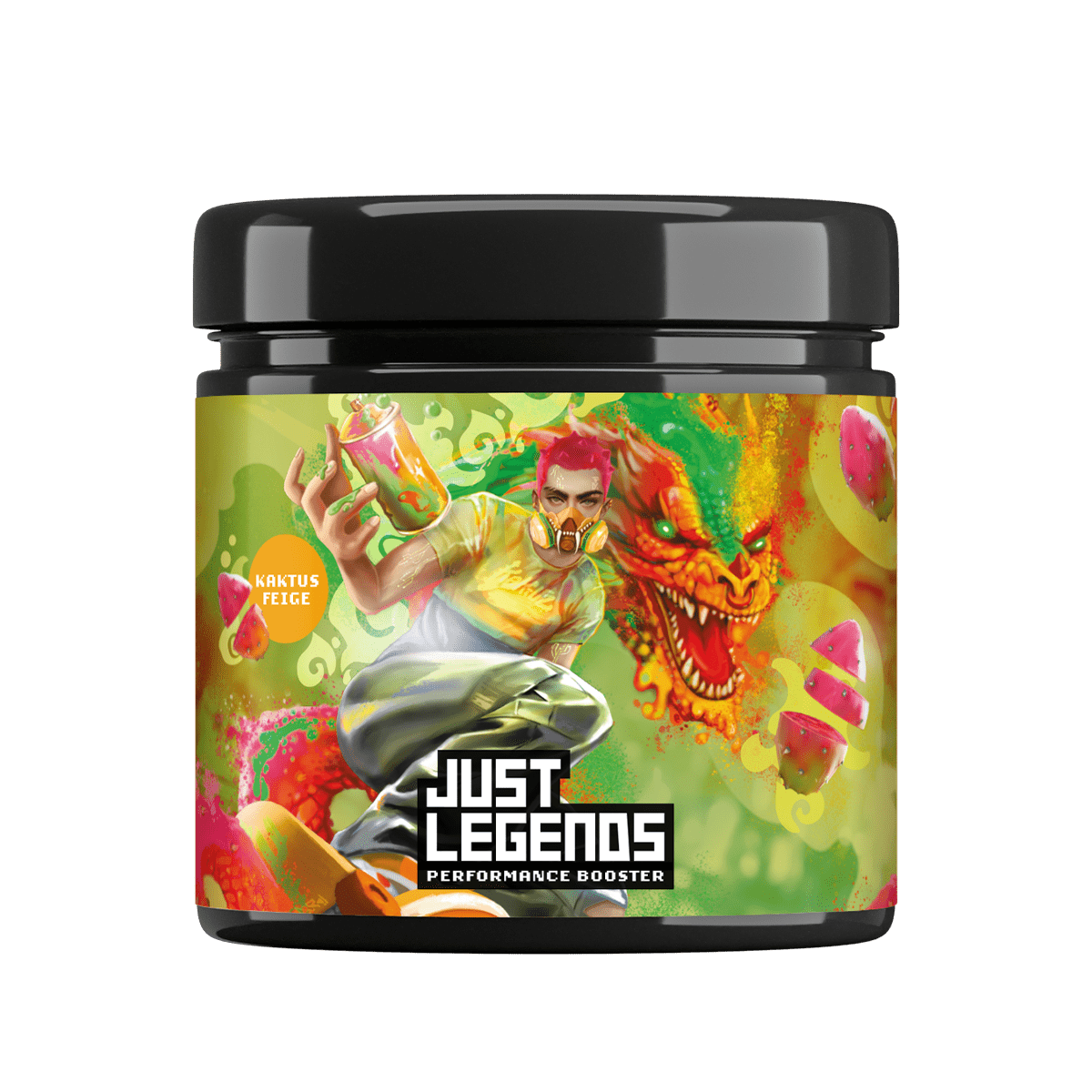 Just Legends Performance Booster Kaktusfeige | Funktionaler, veganer Performance Booster auf Pulverbasis ohne Zucker, mit wenig Kalorien, vielen Vitaminen und natürlichen Aromen.